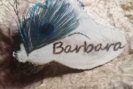 B come Barbara - incisione con pirografo su legno grezzo