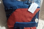 Bag - Fede blu /arancio  in tessuto jeans