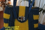 Borsa handmade lavorata a crochet con cordino