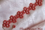 Bracciale rosa corallo al chiacchierino con perline