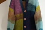 Cardigan donna lana multicolor