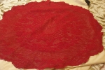 Centrotavola fatto a mano colore rosso bordeaux