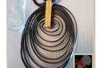 Ciondolo spirale in alluminio nero