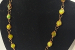 Collana con perle di Agata e tecnica wire in rame