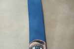 Cravatta uomo dipinta a mano l'occhio