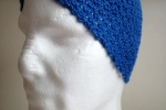 Fascia per capelli realizzata a mano colore blu