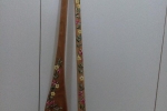Forchetta e cucchiaio di legno da appendere dipinti a mano