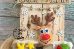 Fuori porta natalizio personalizzato in legno Pirografato e/o dipinto