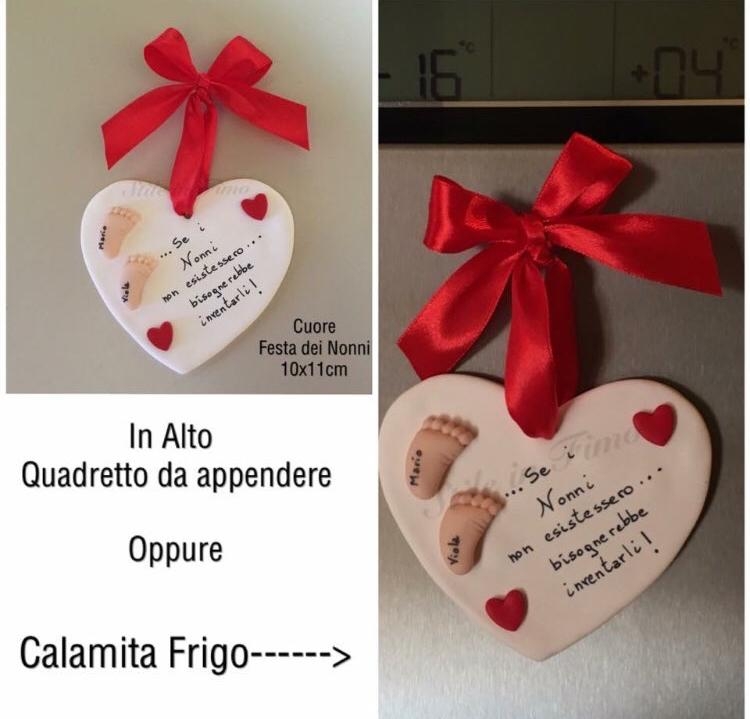 Creazioni Festa Della Mamma Idea Regalo Per La Festa Dei Nonni Cuore In Fimo