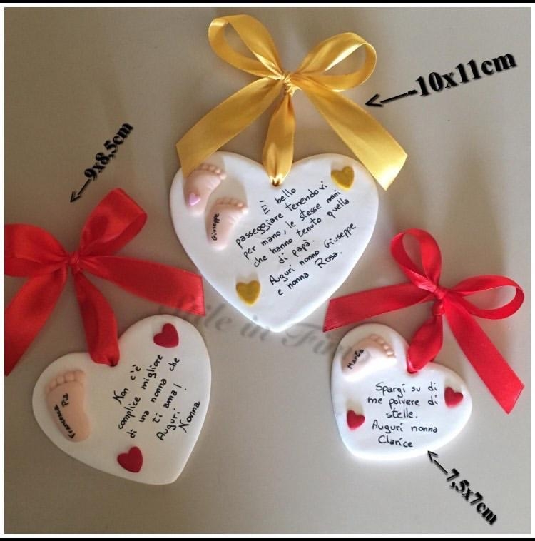 Creazioni - Festa della mamma - Idea regalo per la festa dei nonni. Cuore  in fimo