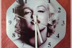 Orologio in legno Marilyn Monroe