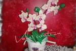 Orchidea realizzata ad uncinetto