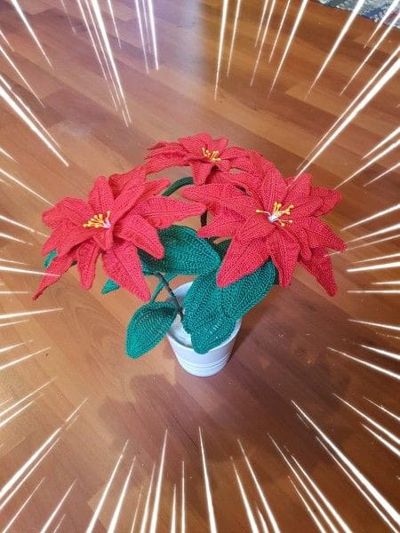 Fiore Stella Di Natale All Uncinetto.Creazioni Fiori Orchidea Realizzata All Uncinetto