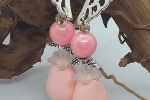 Orecchini handmade pendenti angelo perle in resina anallerg