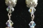 Orecchini pendenti con perle e cristalli Swarovski