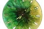 Orologio da parete in resina epossidica Verde