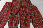 Pantaloni alla zuava in tartan rosso