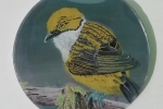 Piastrella dipinta a mano serie "uccelli"