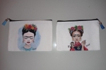 Pochette in tessuto dipinti a mano Frida Khalo
