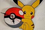 Pokemon Pikachu Quadro Orologio Decorazione