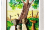 Quadro famiglia con sassi - pebble art