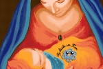 Schema punto croce Madonna con Bambino