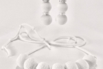 Set di gioielli natalizi in paste polimeriche - palle di neve