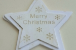 Addobbo natalizio stella realizzata in polvere di ceramica profumata